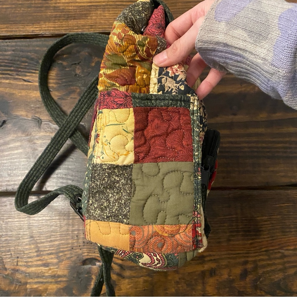 Vintage Donna Sharp quilted patchwork multi compa… - image 10